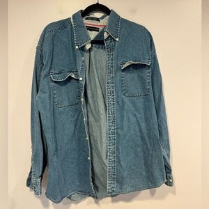 Tommy Hilfiger blue denim heavyweight button‎ down